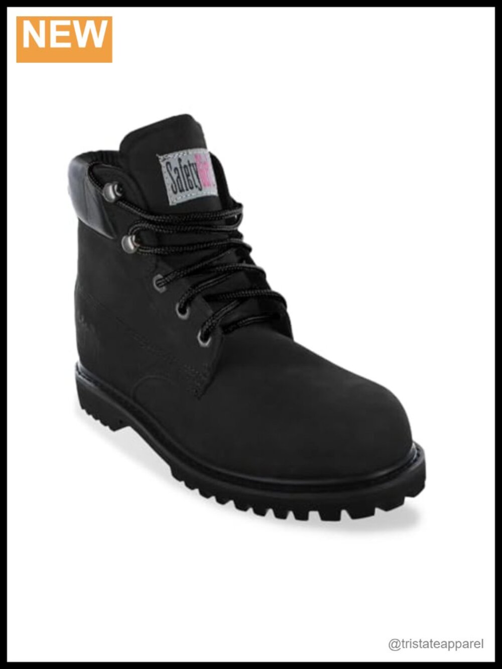 Safety Girl Women's Steel Toe Work Boots, Waterproof Leather, Non-Slip
